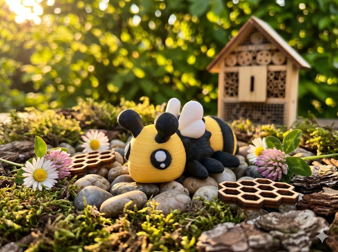 Buzzly als erste Flexi-Figur des Familienprojekts druckpunkt