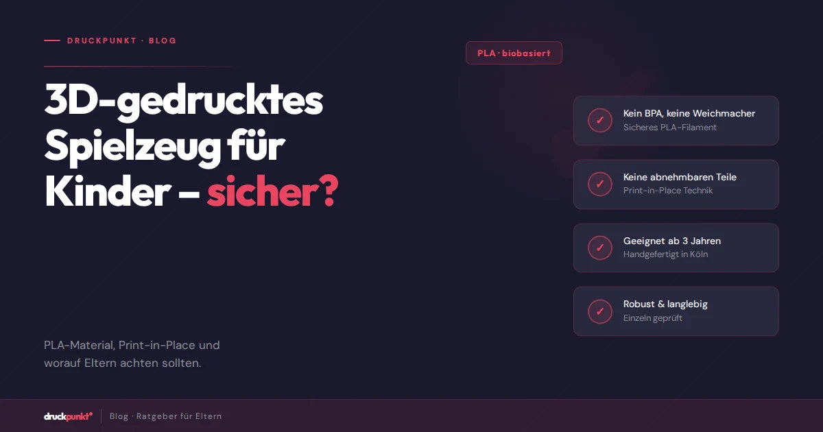 Hinweise zu Material, Konstruktion und Verarbeitung 3D-gedruckter Figuren für Kinder