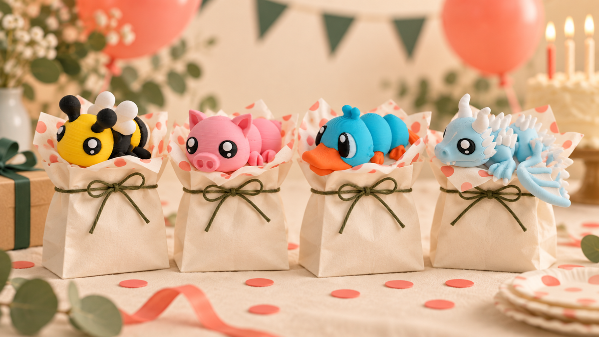 Buzzly, Rosalie, Perry und Blyss als Mitgebsel für einen Kindergeburtstag