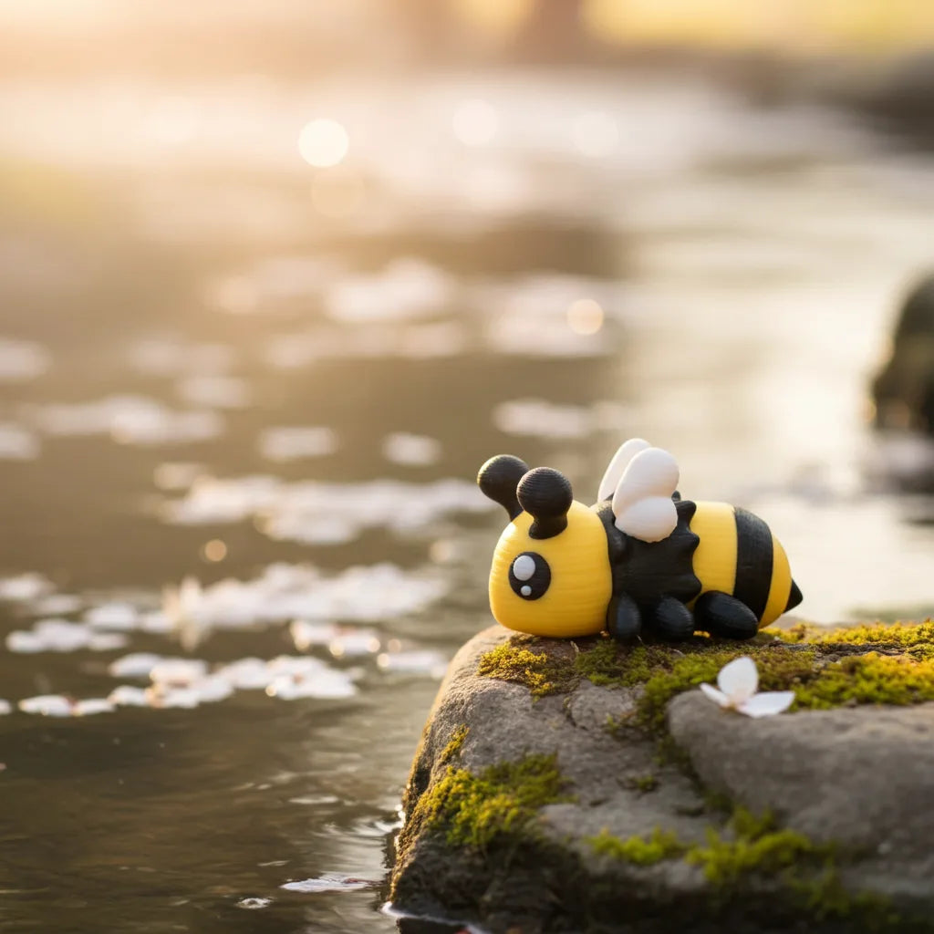 Buzzly – bewegliche Bienen-Figur aus dem 3D-Drucker, druckpunkt Spielzeug