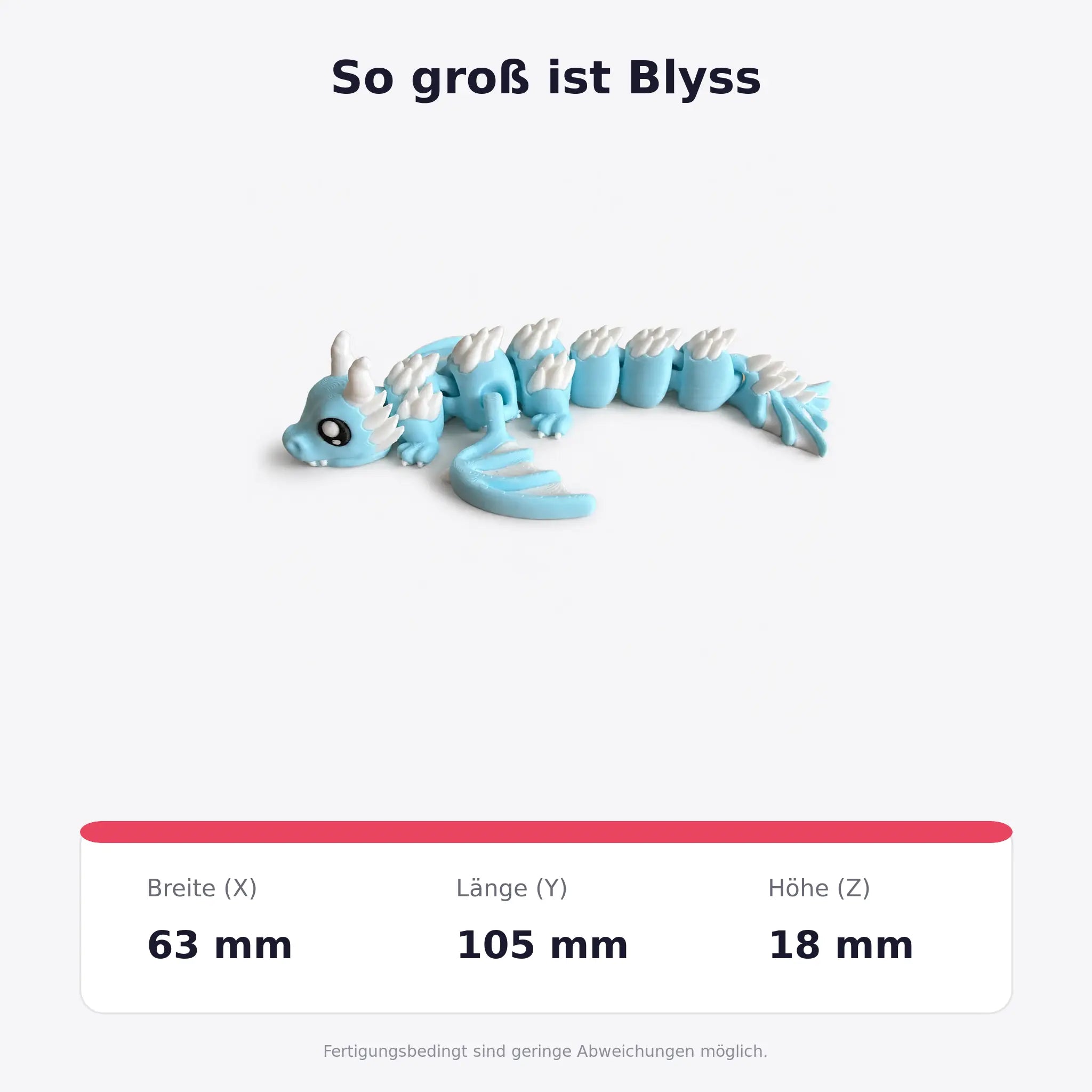 Blyss – Abmessungen in Millimetern