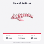 Blyss Rosa – Abmessungen in Millimetern