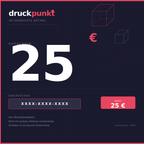 druckpunkt Gutschein 25 Euro – Geschenkgutschein für 3D-gedruckte Figuren