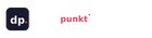 druckpunkt Logo – invers transparent für dunklen Hintergrund